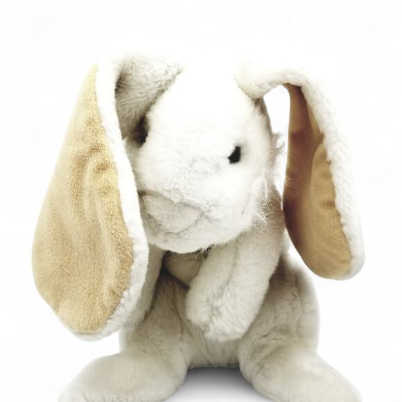 GUND Bunny Rabbit Floppy Eared White w/ Tan Ears #43939 - Picture 1 of 9